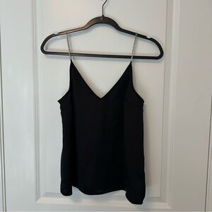 H&M Black V-Neck Camisole with Chain Straps